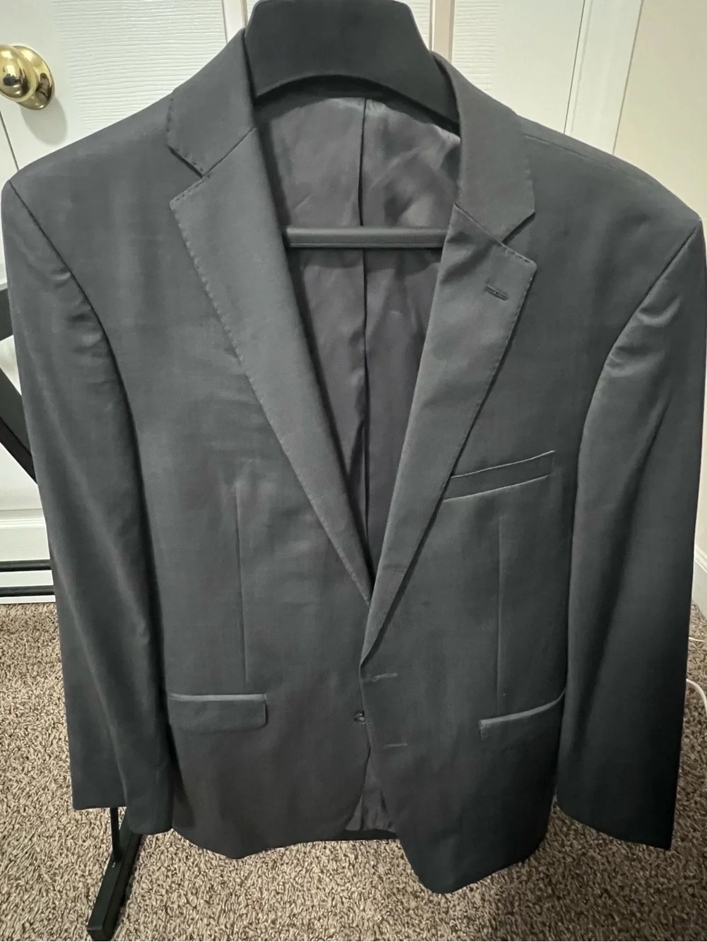 Calvin Klein Men's Black Two-Button Suit Jacket